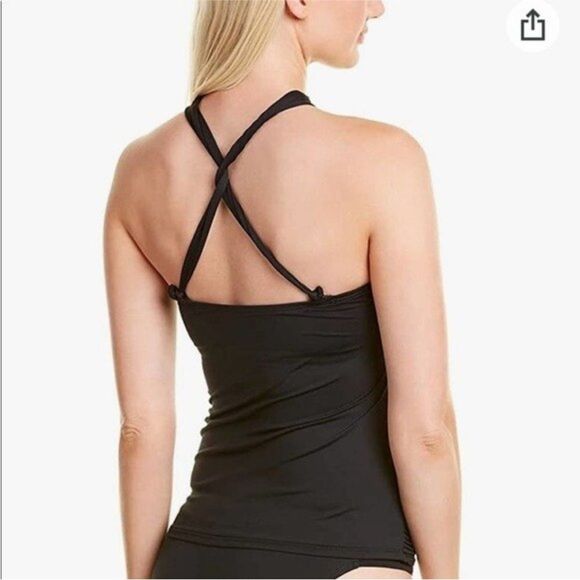 La Blanca Island Goddess Convertible Bandini Tankini Top & Shirred Banded Bottom - Picture 4 of 16